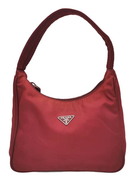 borsa prada rossa vintage a spalla fibbia|Prada Vintage Bags .